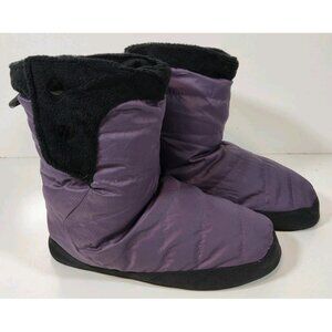 REI Duck Down Purple Fleece Lined Camping Booties Slippers Boot Women Size Large